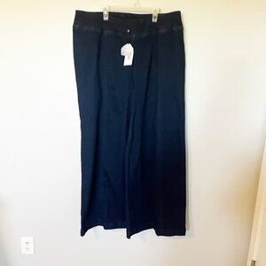 Universal Standard Olivia Pintuck Wide Leg Jeans dark indigo XL NWT